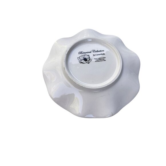 VTG Botanical Collection By Corner Ruby Floral Ceramic Teacup & Saucer Spoon Set - Picture 10 of 10